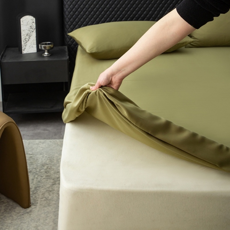 1pc Natural Lyocell Fitted She - огляд і ціна Fitted Bed Sheets Deep Pocket