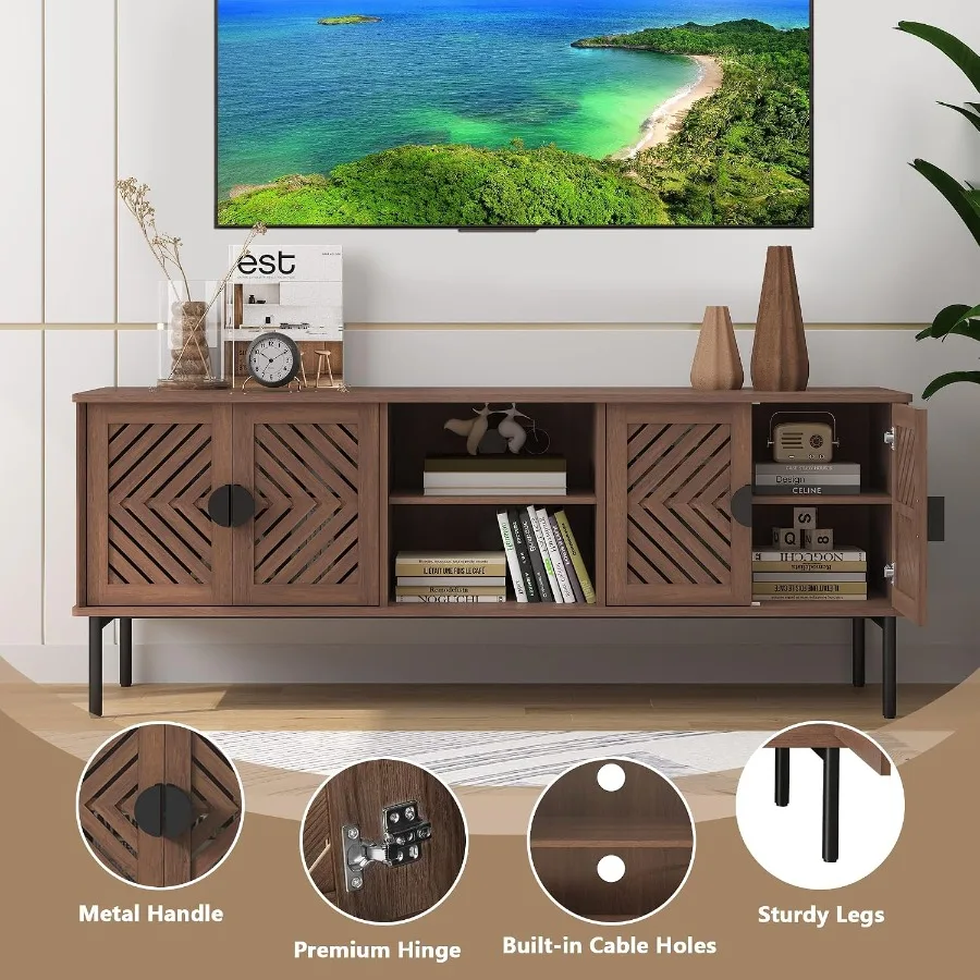 63 TV Stand for Living Room, E - огляд і ціна Storage & Organization