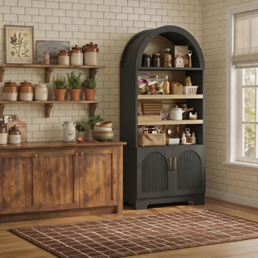 71 Tall Arched Kitchen Pantry  - огляд і ціна Storage & Organization