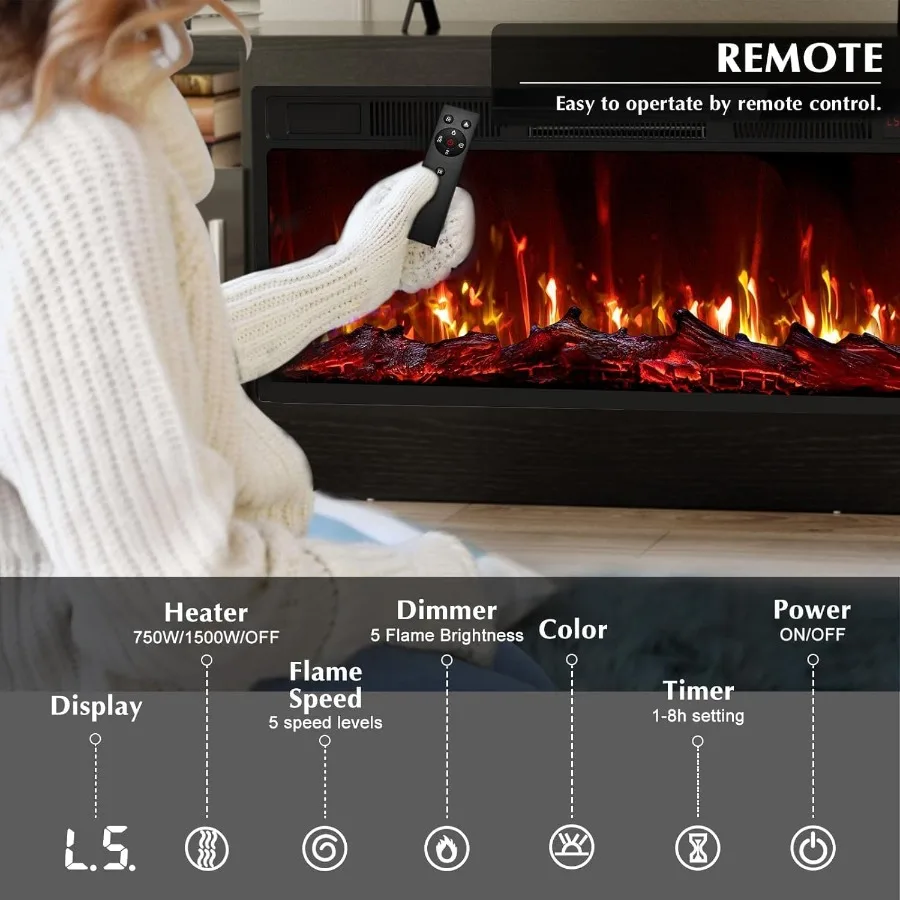 Living room TV stand with fire - огляд і ціна Storage & Organization
