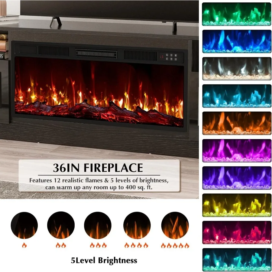 Living room TV stand with fire - огляд і ціна Storage & Organization